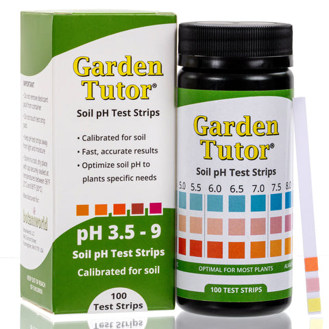 Garden Tutor Soil pH Test Kit, 100 Test Strips & AI Web Reader