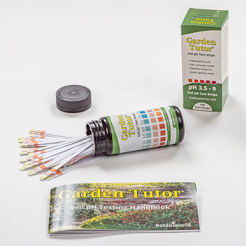 Garden Tutor Soil pH Test Kit, 100 Test Strips & AI Web Reader