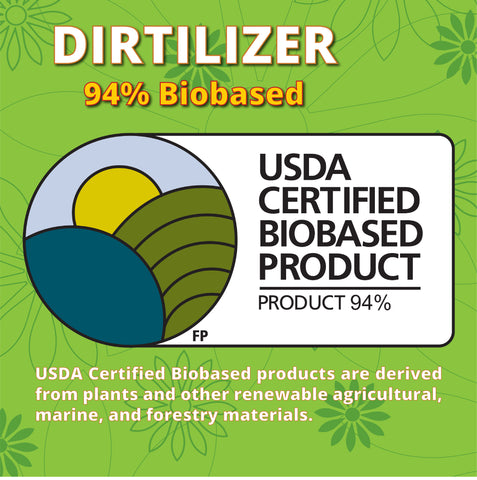 Dirtilizer is USDA Certified Biobased